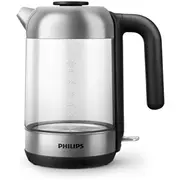 Philips Tējkanna 1.7 l  stikla melna/sudraba Hd9339/80 8710103940302 Phihd93380 Elektriskā