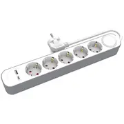 Przedluzacz Domowy 5X Gniazd 3M Z Wylacznikiem 1X Usb-A Usb-C W-30010 5902273426622  Joinedit76068843