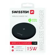 Swissten 15W Bezvadu lādētājs ar Usb-C 1.5M kabeli Melns  22055504 iekārtas