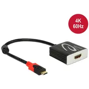 Usb Kabel Delock C - Hdmi A St/Bu 4K 0.20M black  62730 kabelis