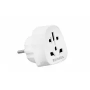 Verbatim World to Europe Travel Adapter Plug white Wteu-02 49549  kabelis vads
