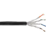  Inline Kabel instalacyjny S/Ftp Pimf Cat.7A Awg 23 Copper 1200 Mhz Pe Black 100M 70100P tīkla kabelis