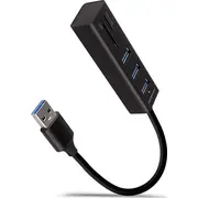 Axagon Hma-Cr3A 3X Usb-A  Sd/Microsd Usb3.2 Gen 1 hub metal 20Cm cable Hma Cr3A Zuus-493 Usb centrmezgli