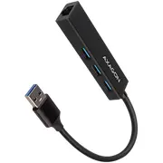 Axagon Hma-Gl3A 3X Usb-A  Glan Usb3.2 Gen 1 hub metal 20Cm cable Hma Gl3A Zuus-494 Usb centrmezgli