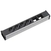 Bachmann Coni 4Xschuko  2Xempty Power strip - Alu 221064 912.007 elektrības pagarinātājs
