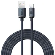 Baseus Crystal Shine Series Usb ātrās uzlādes kabelis Type A - C 100W 2M melns  6932172602833 Cajy000501 84958-Uniw Bsu3102Blk