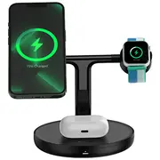 Baseus Wireless Magnetic Charger  Stand 20W for 3 Apple Devices Black 6932172609627 03562 95754-Uniw Wxte000101 iekārtas lādētājs