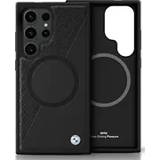 Bmw Leather Half Textured Magsafe Aizsargapvalks Priekš Samsung Galaxy S25 Ultra  Bmhms25L23Rtpk Bmw000987-0 maciņš apvalks mobilajam telefonam