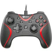 C-Tech gamepad Theon pro Pc/Ps3  2 programovatelna makro tlacitka 2X analog X-Input vibracni 1 8M kab Gp-09 8594125014056 Joinedit73901124 spēļu konsoles gampad