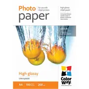 Colorway High Glossy Photo Paper  100 sheets A4 Weight 200 g/m2 6942941820559 Pg200100A4 foto papīrs