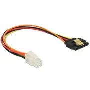 Delock 85519 cable p4 4Pin m  sata 15Pin h 0.20M 4043619855193 kabelis datoram