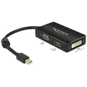 Delock Adapter mini Displayport 1.1 male  Vga / Hdmi Dvi female Passive black De 62631