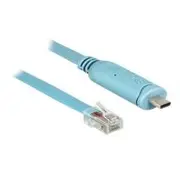 Delock Adapter Usb2.0/C St  Seriell Rs232 Rj45 3.0M blau 63914 adapteris