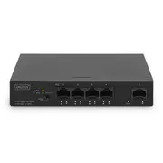 Digitus 4 Port Gigabit Poe Switch Dn-95330-1 10/100/1000 Mbps Rj-45  Unmanaged Desktop Ethernet Lan ports Dn 95330 1 komutators