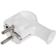 Elgotech Wtyczka katowa z uchem 16A z/u Uni-Schuko biala Wt-40 5902694002597  Joinedit15762207