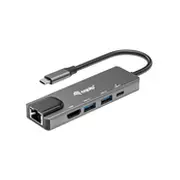 Equip Dock Usb-C-Hdmi Gigabit Lan 2Xusb3.0 100Wpd  0 25M 133489 Usb-C 5 In1 Multifunction dock stacijas Hdd adapteri