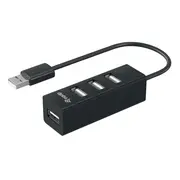 Equip Usb-Hub 4-Port 2.0  -4X2.0 ohne Netzteil schwarz 128955 Usb centrmezgli