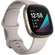 Fitbit Sense  lunar white/soft gold stainless steel Fb512Glwt Viedais pulkstenis smartwatch