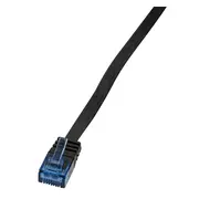 Flach Patchkabel Logilink Rj45 U/Utp Cat6 10.00M black  Cf2093U tīkla kabelis