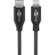 Goobay  Male Apple Lightning 24 pin Usb-C Black 1 m 4040849394454 39445 Jab-4780411 kabelis vads
