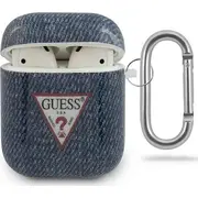 Guess Etui ochronne Guaca2Tpujuldb Jeans Collection do Airpods 1/2 granatowe  3700740485651 65653-Uniw Gue000960-0