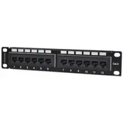 Intellinet 10 Patchpanel 1He 12-Port Cat6 Utp schwarz  720748