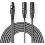 Kabelis Nedis 2X Xlr M - F 1.5M 5412810295609  Coth15020Gy15 kabelis video audio