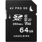 Karta Angelbird Av Pro Sd Mk2 V60 Sdxc 64 Gb Class 10 Uhs-Ii/U3 Avp064Sdmk2V60  atmiņas karte