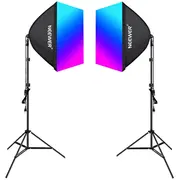 Kit Neewer Nk800 two softboxes  bulbs Rgb 24W 2700-6500K tripods barndoors B0Cf55Tw5J 10102472 6976831830144