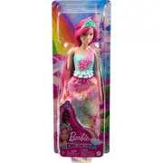 Lalka Barbie Mattel Dreamtopia malinowe wlosy Hgr13  194735055920 bērnu rotaļlieta