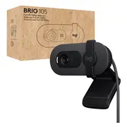 Logitech Brio 105 Business Webcam  2 Mp Fhd 1080P Usb-A Black 960 001592 5099206112520 960001592 web kamera