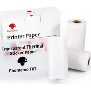 Phomemo Papier Przylepny Naklejki Wklady Przezroczysty T02 M02 Pro M03 M04 / Q22-Ttrms Sb8269 5904647819467  Joinedit56865486