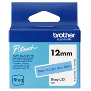 Schriftband Brother 12Mmx4M blau/hellblau Btag-L33  Btagl33