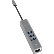 Terratec Connect C2 Usb-C zu 3Xusb3.0  1Xlan Adapter Alu 251735 adapteris