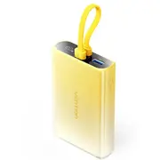 Vention 10000 mAh Usb-C  Lightning Usb-A 22.5W z wyswietlaczem Led zolty Fhzy0 Powerbank mobilā uzlādes iekārta