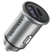 Vention Mobile Charger Car Usb/2P Gray Ffbh0 