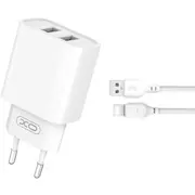 Xo Ce02C Mobilo telefonu ladetajs 2Xusb 2.1A  Type-C kabelis 1M Ce02Ctypec 6920680808304 Gsm175062