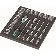 Zestaw narzedzi Wera 9722 foam insert 8000 C Zyklop 1/2 ratchet set 1  31 pieces tool Black/Grey and socket in 05150112001 1872530