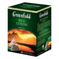 Greenfield Rich Ceylon melnā tēja piramīdās 20X2G