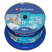 Cd-R 80Min/700Mb 52X Cake50 printable Azo Verbatim