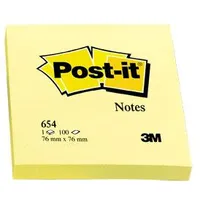 Līmlapiņas 3M Post-It 76X76Mm/100L. dzeltenas