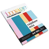 Krāsains papīrs Image C. Rainbow Mix A4 160G/M2,  7X10 lapas